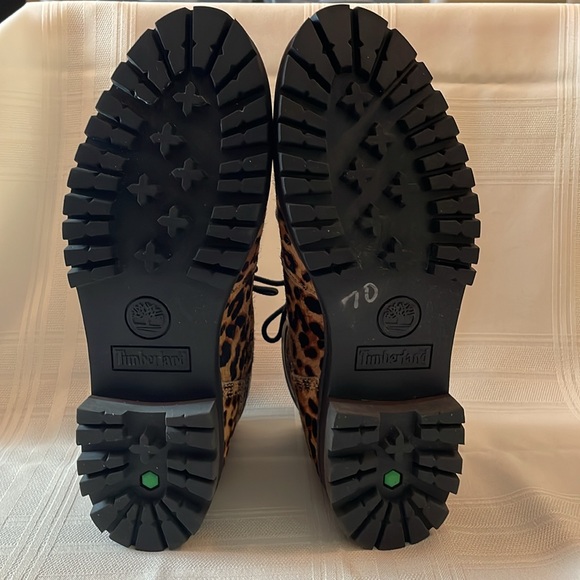 NWOT Timberland London Square Mid Hiker Cheetah Print Leather Boots - Size 7.5 - Picture 10 of 14